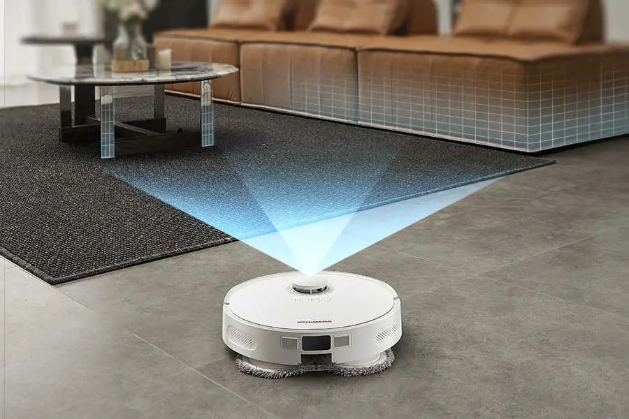 Sensor pemetaan LDS dan sistem navigasi LiDAR canggih menayangkan zona yang dibersihkan