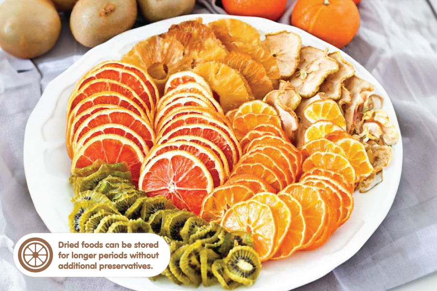 Dried fruits can be made into healthy snacks or added to a variery of dishes.