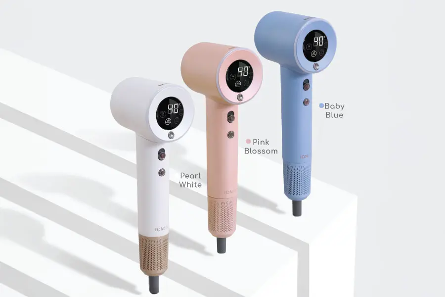 Terdapat 3 pilihan warna yang mewah. Pearl White, Pink Blossom dan Baby Blue.